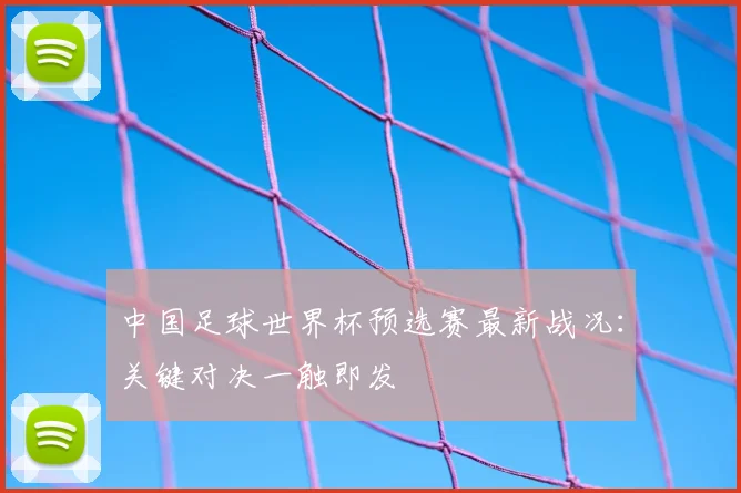 中国足球世界杯预选赛最新战况：关键对决一触即发